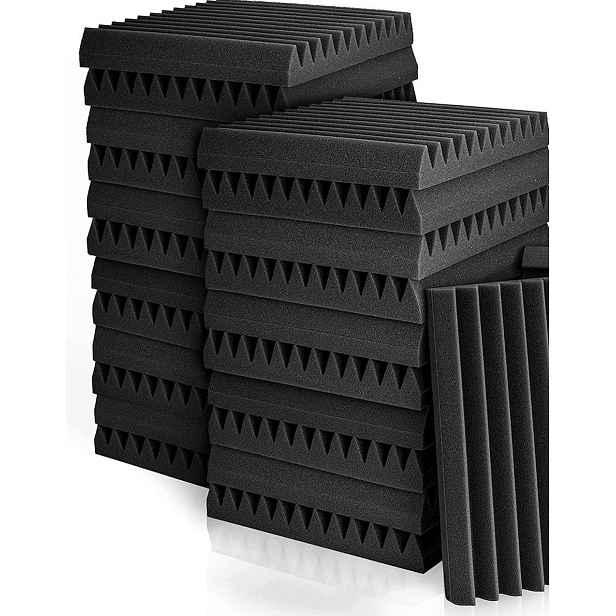 Akustické panely Fstop Labs pěna černá 5 cm 30x30 cm 12 kusů