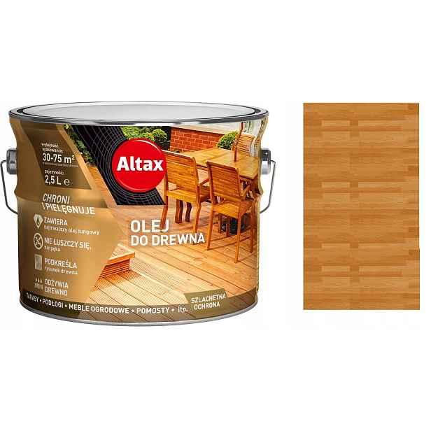 Altax Olej Na Dřevo Na Terasy 2,5L Kaštan
