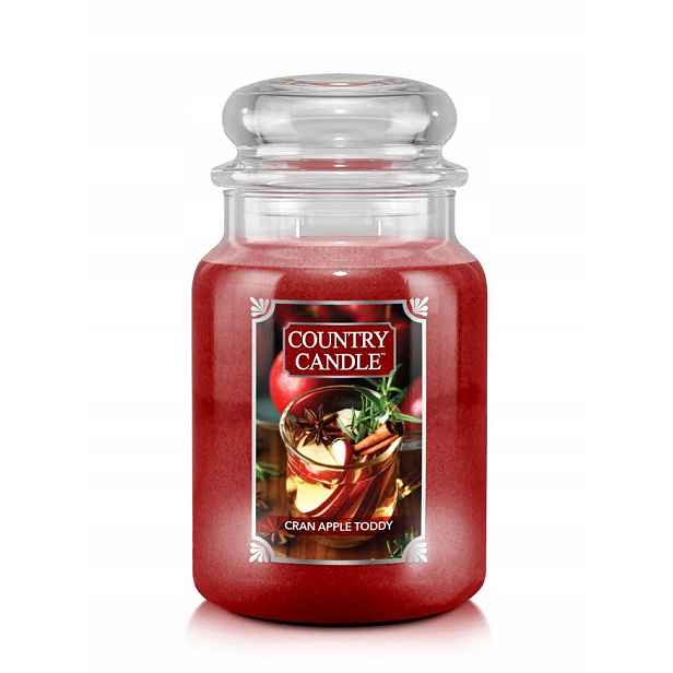 Cran Apple Toddy – Country Candle – velká vonná svíčka se 2 knoty