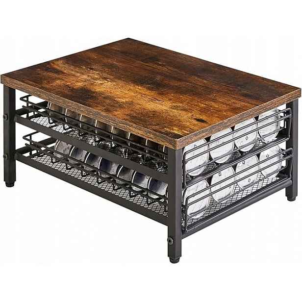 Dřevěná Šuplík na kapsle Nespresso metal vintage loft