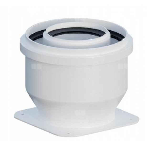 Jednoduchý redukovaný adaptér Ricom pro kotle Immergas redukce 60/100x80/125