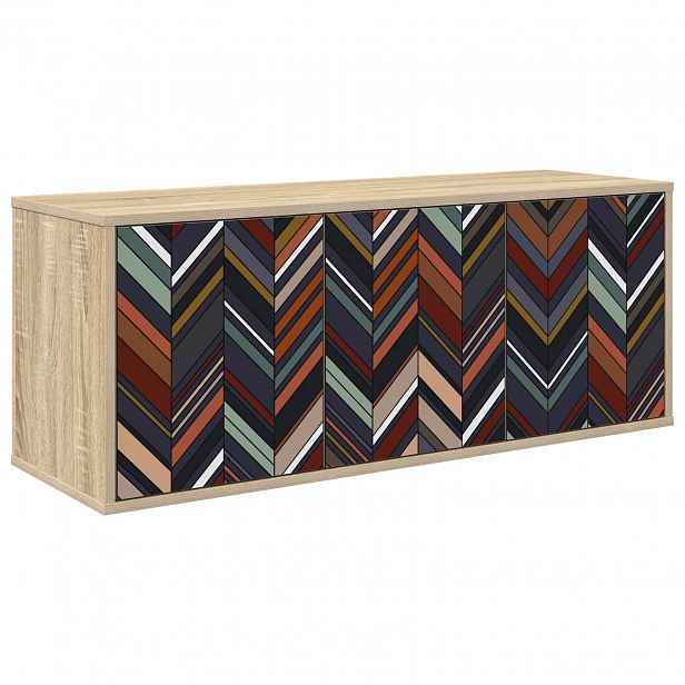 vidaXL Nástěnná TV skříň OMMEN 102 x 33 x 40 cm Dub sonoma