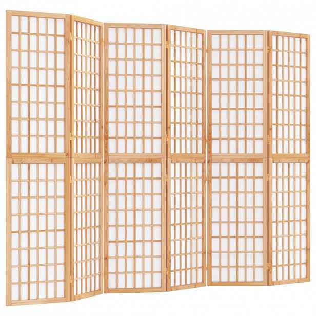 vidaXL Skládací 6dílný paraván v japonském stylu 240 x 170 cm