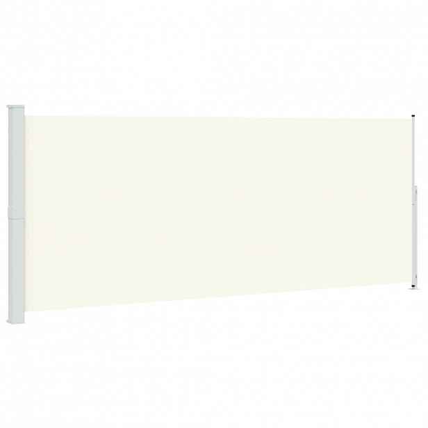 vidaXL Zatahovací boční markýza 200 x 514 cm krémová