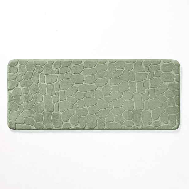 Zelená koupelnová předložka 50x120 cm Ricochet – douceur d'intérieur