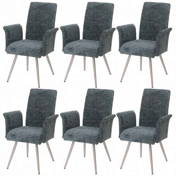 MCW JÍDELNÍ ŽIDLE Modrá, zelená, sada 2 ks