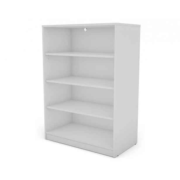 Polovysoký regál Carlos, bílý, šířka 75 cm