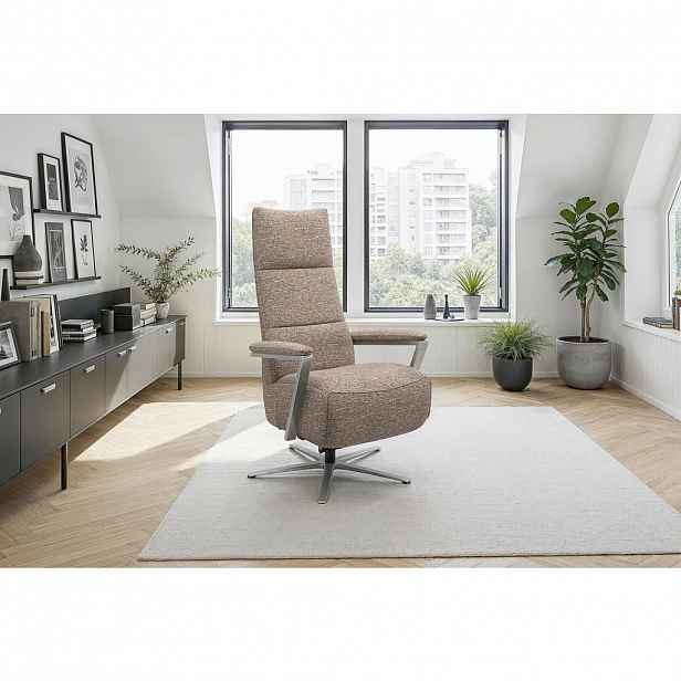 Sit & More RELAXAČNÍ KŘESLO, textil, cappuccino