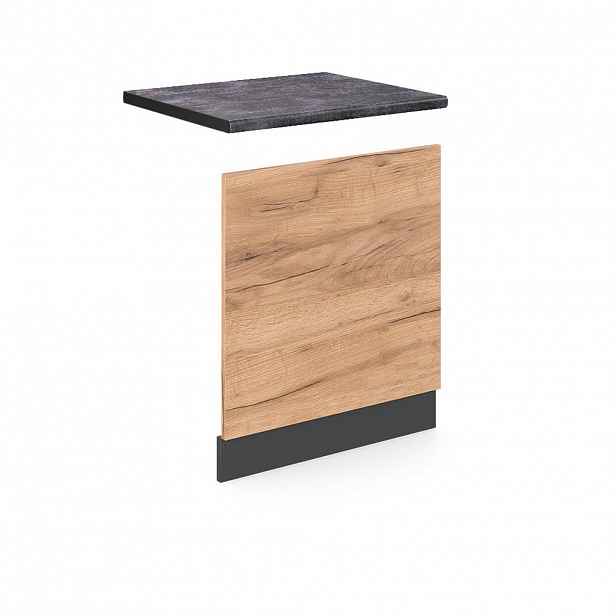 Vicco PŘEDNÍ PANEL R-Line Zlatý mocný dub 60 cm , PD Antracit