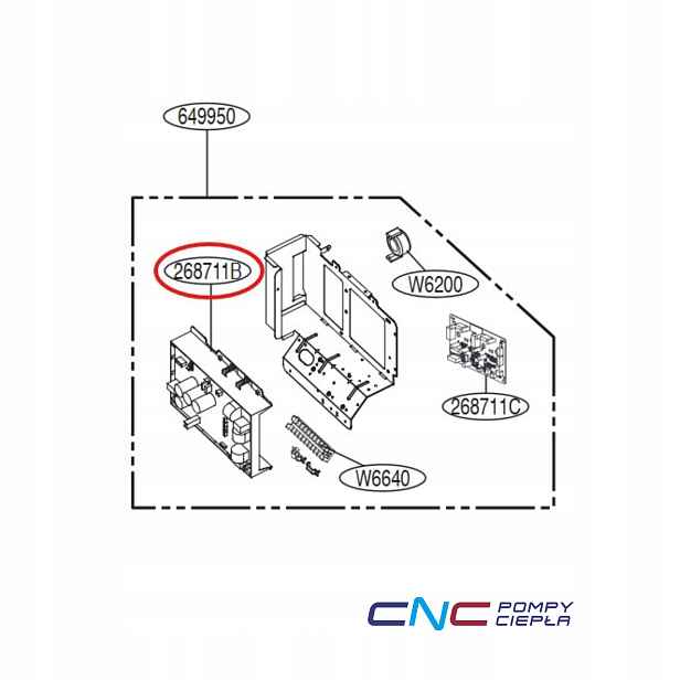 Invertorová deska Lg EBR83287911 výkonový modul Pcb tepelného čerpadla, část zam.