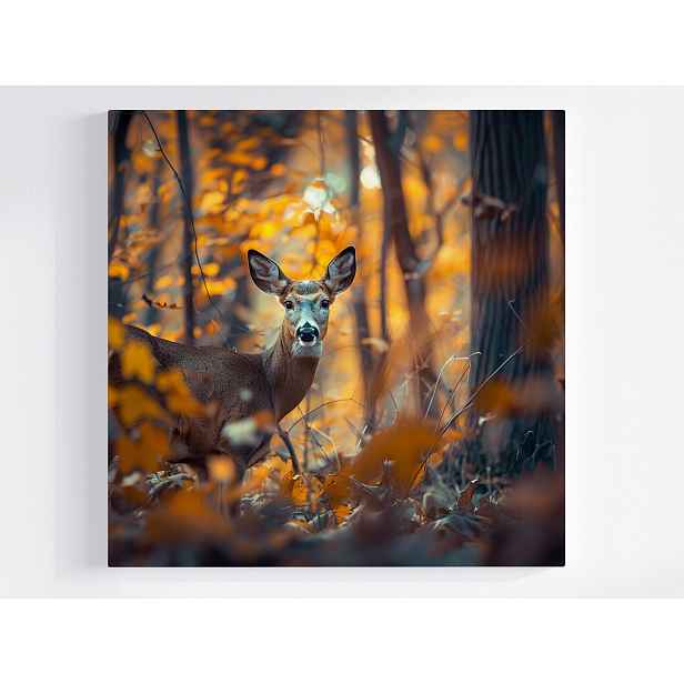 Obraz Na Plátně Canvas Zvíře Les Srnka Příroda Podzim 50x50