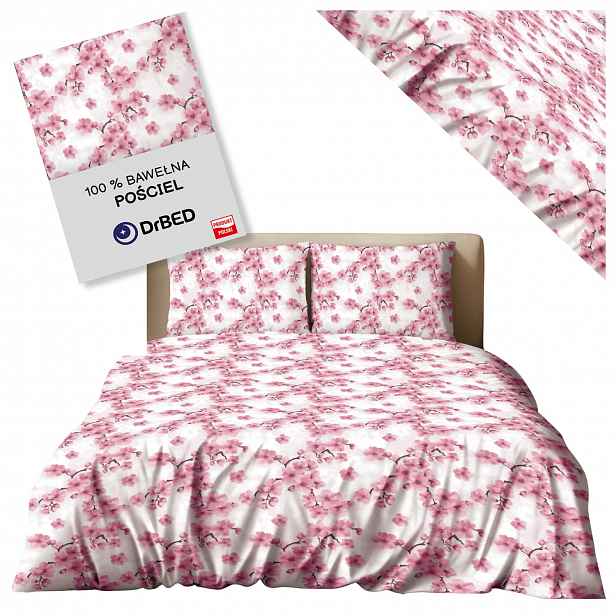 Povlečení 140x200 Komplet z vysoce kvalitní bavlny na zip s Květinami v Polsku