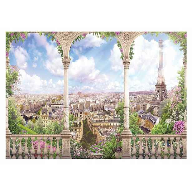 Fototapeta Pohled Z Terasy 3D Paříž Město 254x184