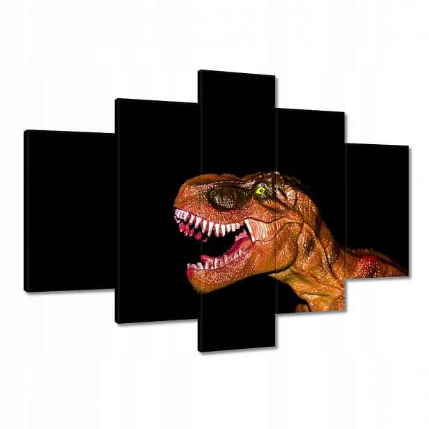 Obrazy 150x105 Tyranosaurus na černém pozadí