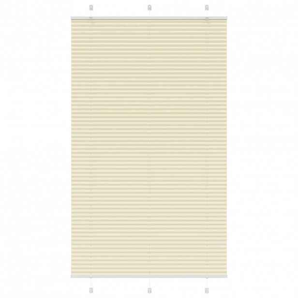 vidaXL Plisovaná roleta krémová 115x200 cm Šířka látky 114,4 cm