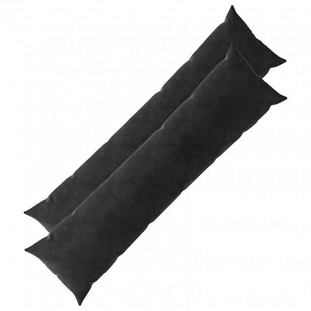 vidaXL Povlak na polštář 2 pcs HEERLEN Černá 40 x 145 cm Samet