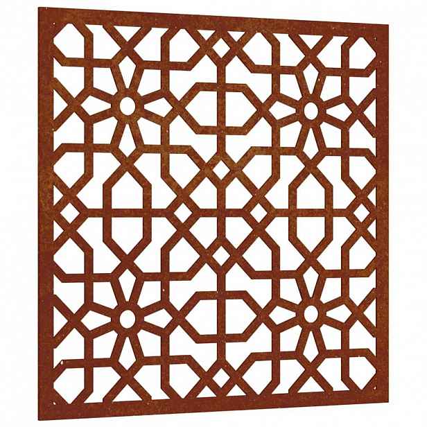 vidaXL Zahradní nástěnná dekorace 55 x 55 cm corten Maurský design