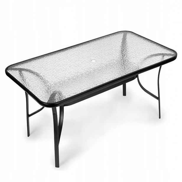 Zahradní stůl skleněný 140x80 cm terasa balkon MultiGarden