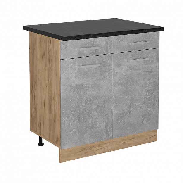 Vicco SPODNÍ SKŘÍŇKA KUCHYŇSKÉ LINKY R-Line Beton 80 cm , PD Antracit