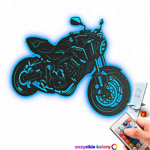 Dřevěný 3D obraz Honda Cb Nástěnná Dekorace Dárek Noční Lampa Led XL