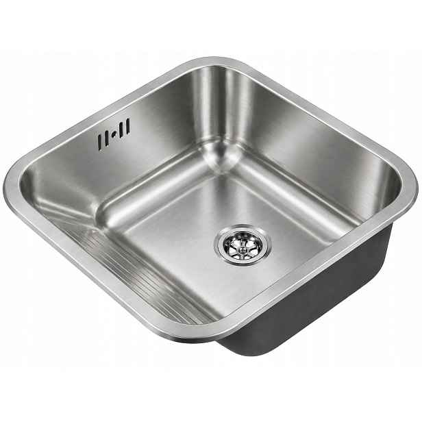 Hospodářská Komora 55 CM Dřez Ocel Matný Přepad