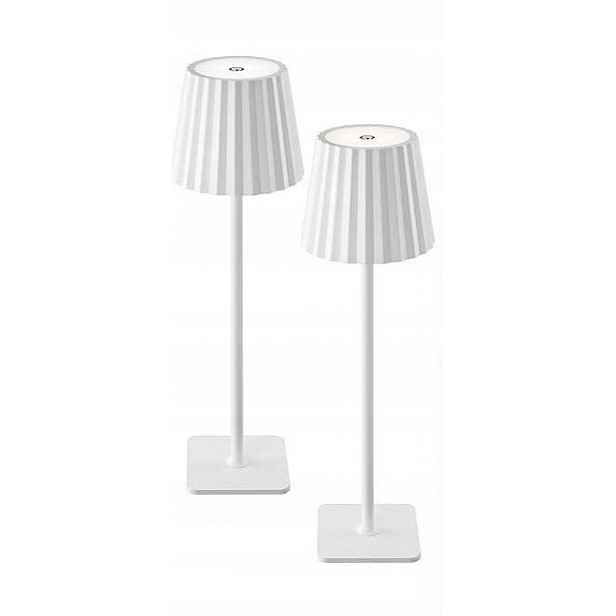 Led stolní lampa bezdrátová dotyková IP44 bílá Usb C sada 2 ks