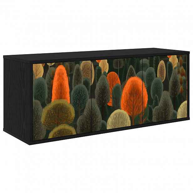 vidaXL Nástěnná TV skříň ZAANDAM 102 x 33 x 40 cm Černý dub
