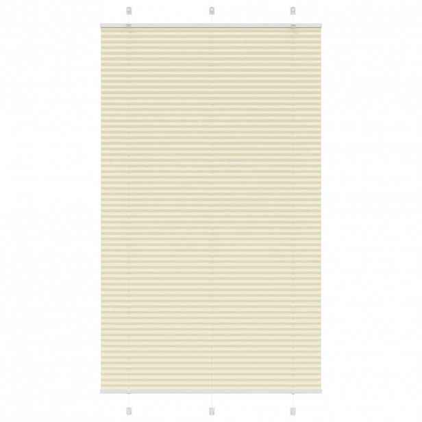 vidaXL Plisovaná roleta krémová 120x200 cm Šířka látky 119,4 cm