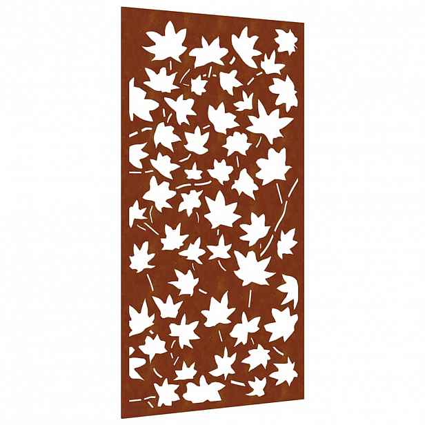 vidaXL Zahradní nástěnná dekorace 105 x 55 cm corten Javorový list