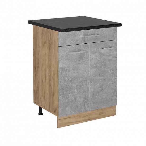Vicco SPODNÍ SKŘÍŇKA KUCHYŇSKÉ LINKY R-Line Beton 60 cm se zásuvkou, PD Antracit