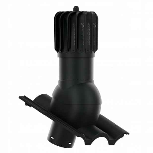 Braas Řecký Tmavý Grafit Otočný Větrací komín , Ř 125 mm
