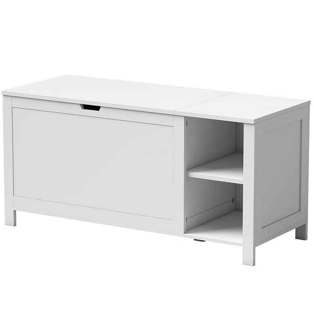 HOMCOM BOTNÍK z MDF dřeva, bílý