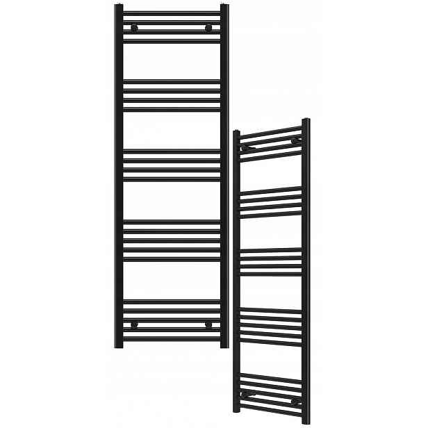 Koupelnový Radiátor Černý Breno Žebříkový 50x150 cm Radiátor Montáž 180°
