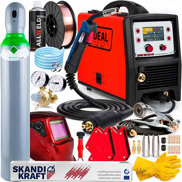 Invertorová Svářečka Ideal Expert Mig 215 LCD Mma Tig 200A Synergie Igbt