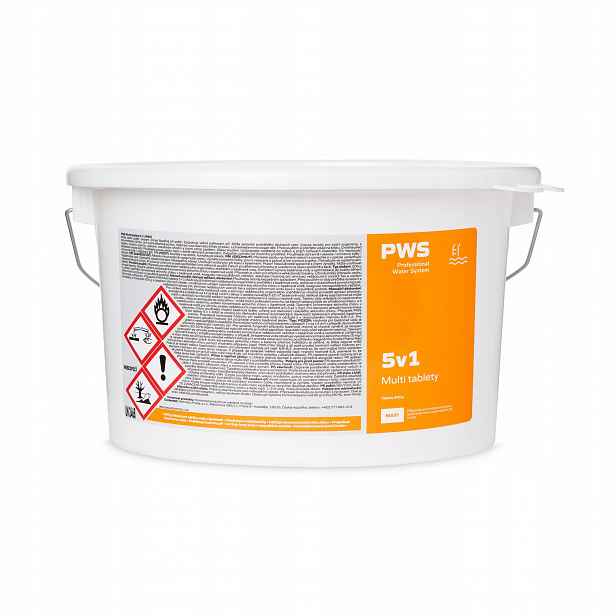Pws Multi tablety 5v1 do bazénu 200g 5 kg bazénová chemie