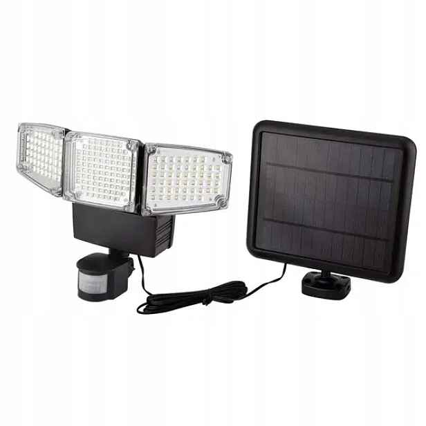 Neo reflektor Triple Led 1000lm, solární aku 3,7V/2*2,2Ah, senzor pohybu, 9
