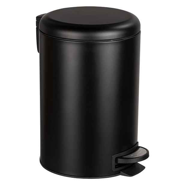 Černý odpadkový koš Wenko Leman Easy Close, 12 l