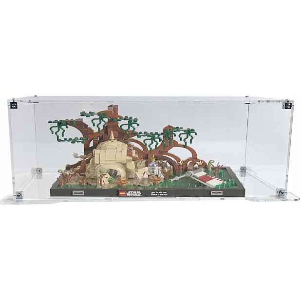 Vitrína s podstavcem Drewlandia pro stavebnici Lego 75330 Diorama: Výcvik Jediů
