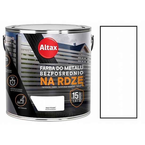 Altax Barva Barva Na Kov 2,5 L Bílá Polomatná