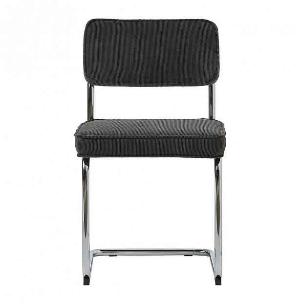 Antracitově šedá jídelní židle Unique Furniture Rupert Bauhaus