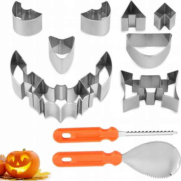 Dýně Sada Na Vyřezávání 12 Dílů Šablony Taška Halloween