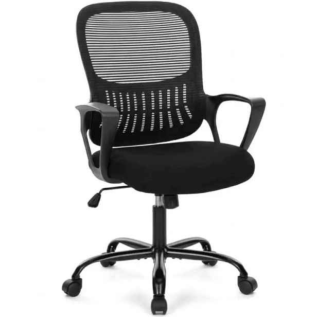 Ergonomická kancelářská židle C-3718-BK, 51 x 47 x 105,5 cm, černá
