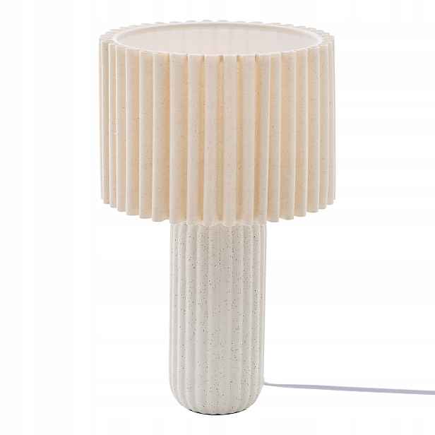 Keramická Stolní Lampa Béžová 43 CM E27 Noční Lampa Moderní Boho