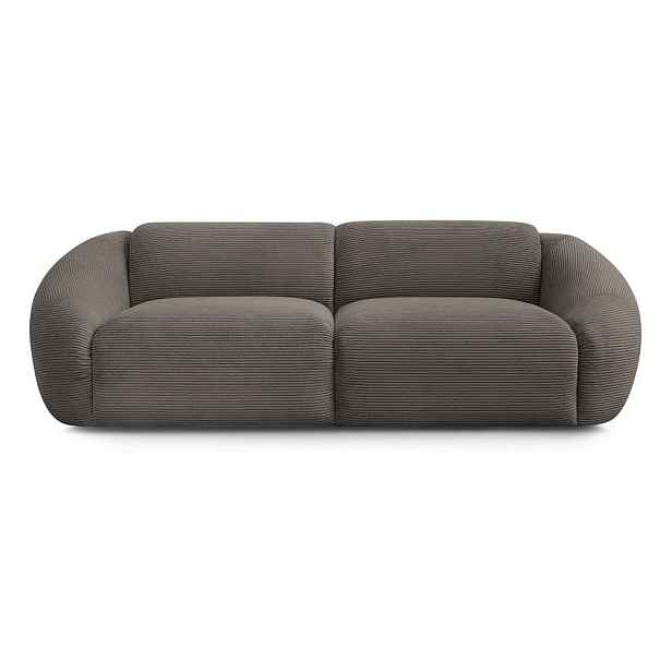 Taupe manšestrová pohovka 250 cm Tina – Bobochic Paris