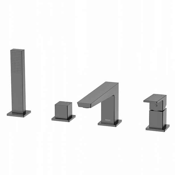 Vanová baterie 4-otvorová Avapax Vellano Gun Metal Mat 206 mm