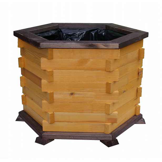 Velký zahradní dřevěný květináč 62x62 Box na květiny Květinový záhon na terasu