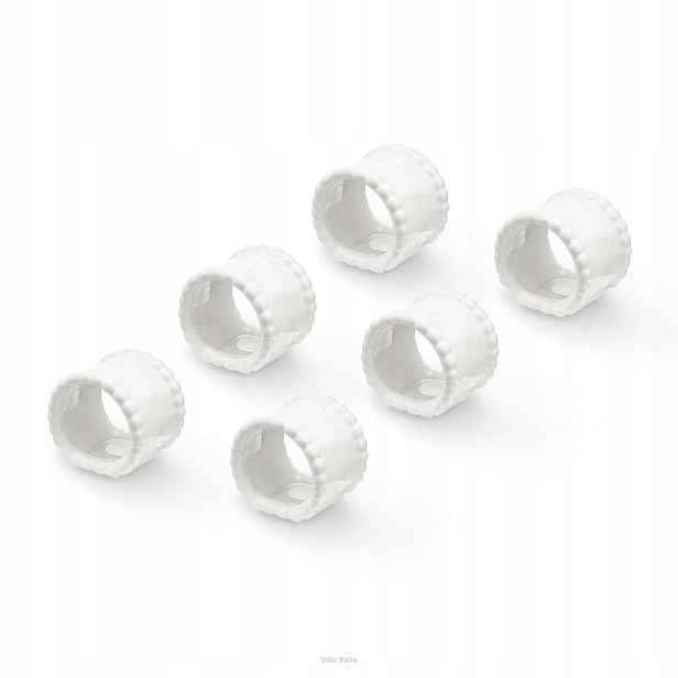 Villa Italia Prsteny na ubrousky z porcelánu 6 kusů Mestiere White