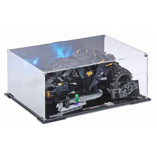 Vitrína s pozadím Blacked Brick pro Lego 76240 DC SuperHeroes Batmobile Tumbler