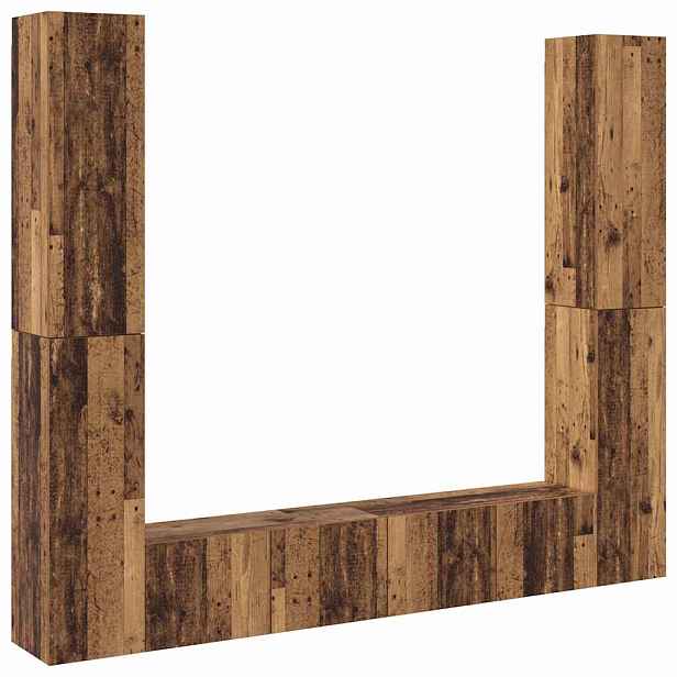 vidaXL Nástěnné TV skříňky 6 ks Old Wood kompozitní