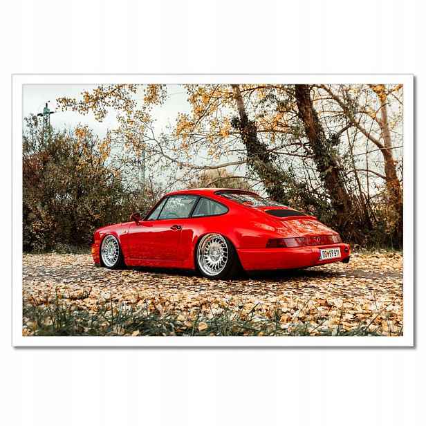Plakáty v rámu 60x40 Červené Porsche Auto